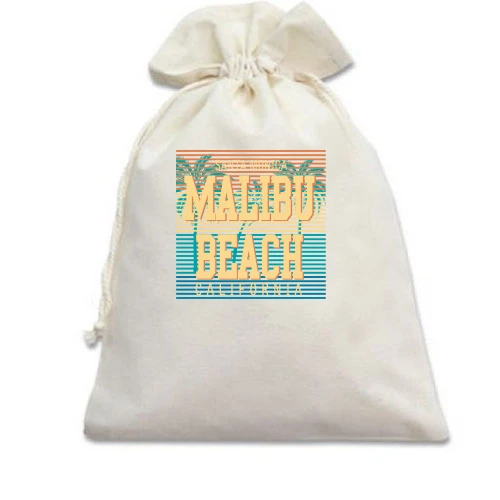Подарунковий мішечок, Білий, Malibu Beach