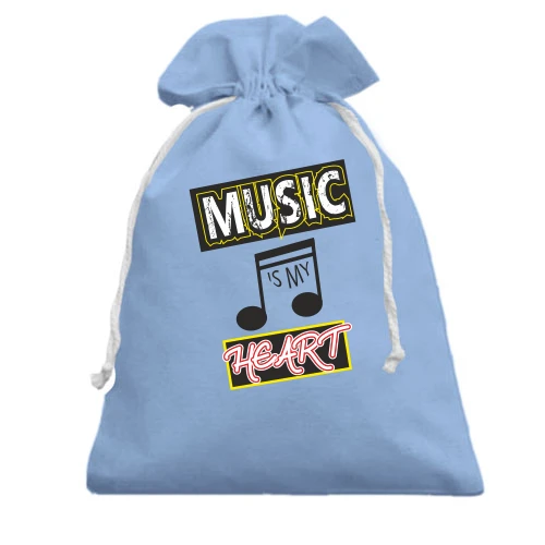 Подарочный мешочек Music is my heart