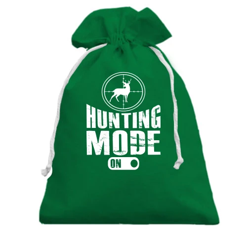 Подарочный мешочек, Зеленый, Hunting mode on
