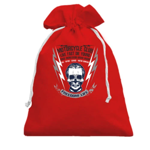 Подарочный мешочек Motorcycle Club Freedom Life