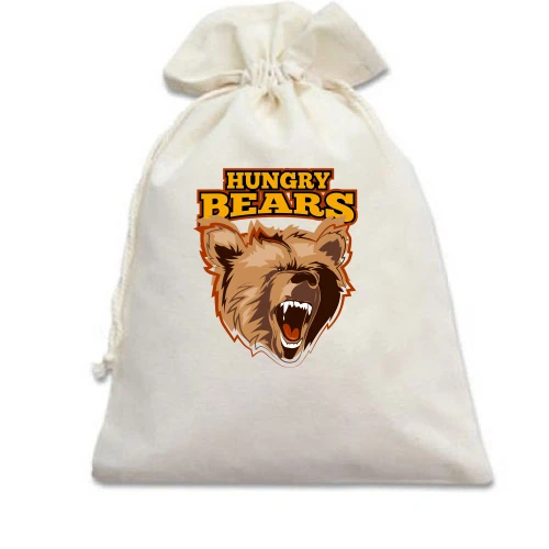 Подарунковий мішечок, Білий, Hungry Bears