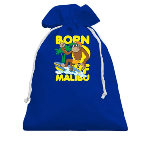 Подарочный мешочек, Голубой, Born Malibu Monkey