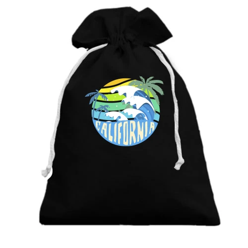 Подарунковий мішечок, чорний, Rainbow California