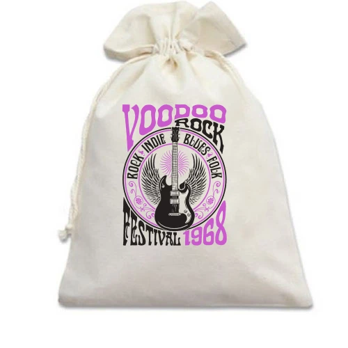 Подарунковий мішечок, Білий, Voodoo Rock Festival 1968