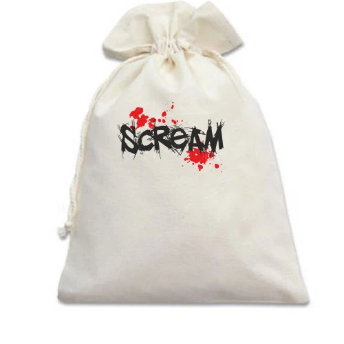 Подарочный мешочек Scream с каплями крови