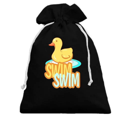 Подарочный мешочек, Черный, Swim Swim