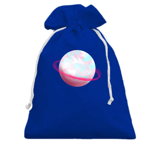 Подарочный мешочек, Голубой, Pink planet