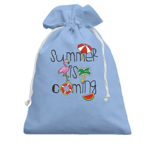 Подарочный мешочек, Голубой, Summer is Coming