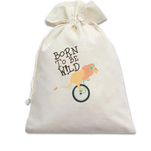 Подарунковий мішечок, Білий, Born to be W!ld