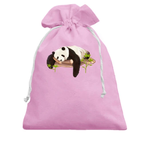 Подарунковий мішечок, Білий, Sleepy Panda