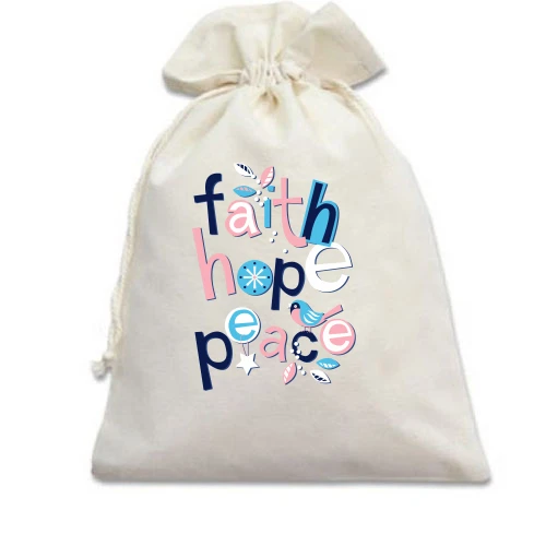 Подарочный мешочек Faith Hope Peace