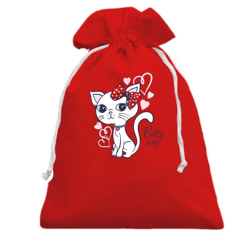 Подарочный мешочек, Красный, Pretty Kitty