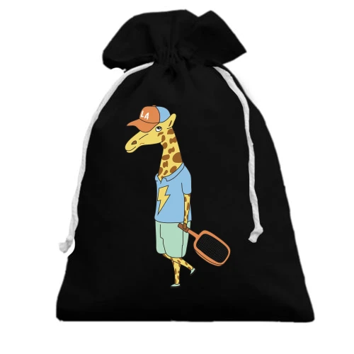 Подарунковий мішечок, Чорний, Giraffe
