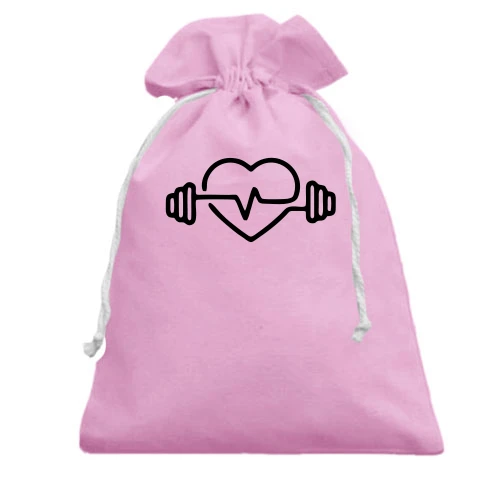 Подарочный мешочек, Розовый, Heart WorkOut