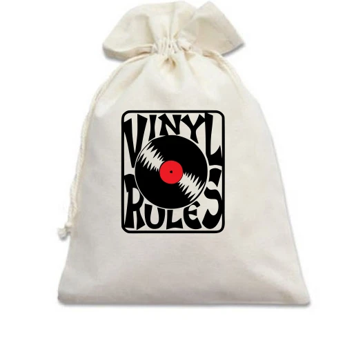 Подарочный мешочек, Голубой, Vinyl Rules