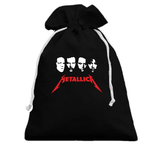 Подарочный мешочек, Черный, Metallica (Лица)