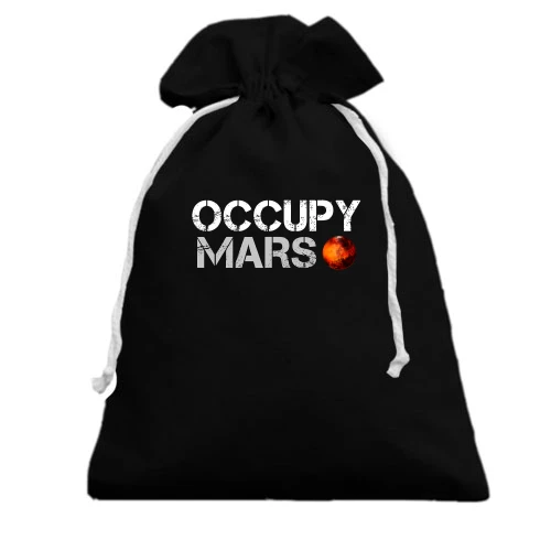Подарочный мешочек, Черный, Occupy Mars