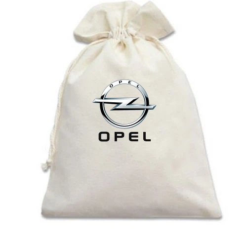 Подарочный мешочек, белый, Opel logo