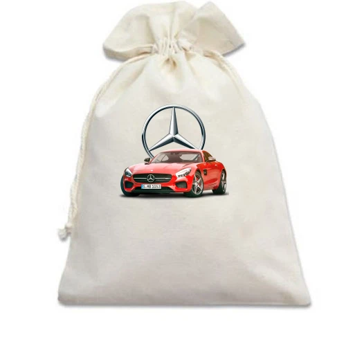 Подарочный мешочек, белый, Mercedes AMG GT