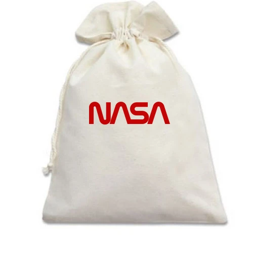 Подарунковий мішечок, Білий, NASA Worm logo