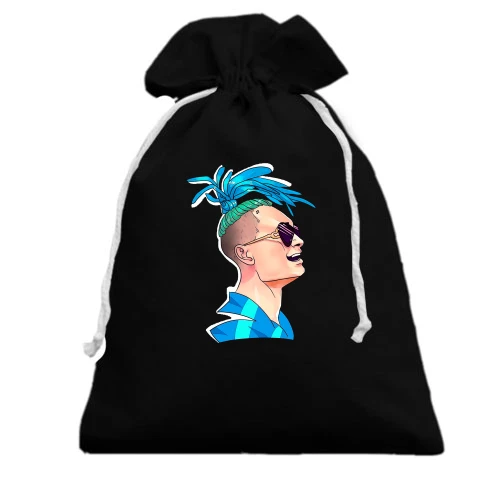 Подарочный мешочек, Черный, Morgenstern with blue dreadlocks