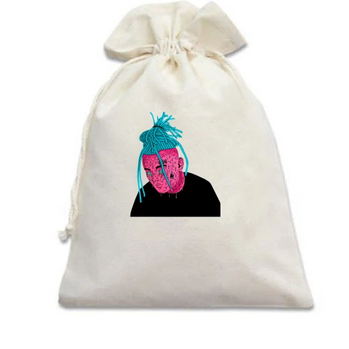 Подарунковий мішечок, Білий, Morgenstern fan artaMorgenstern with blue dreadlocks art