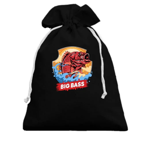 Подарунковий мішечок, Чорний, Big Bass