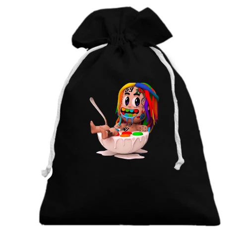 Подарунковий мішечок, Чорний, Tekashi in a plate art