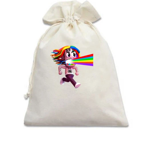 Подарочный мешочек, Белый, Tekashi rainbow