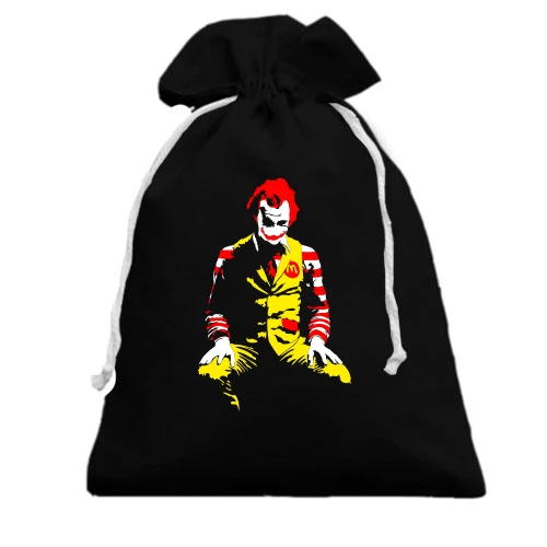 Подарочный мешочек, Черный, Ronald McDonald Clown art