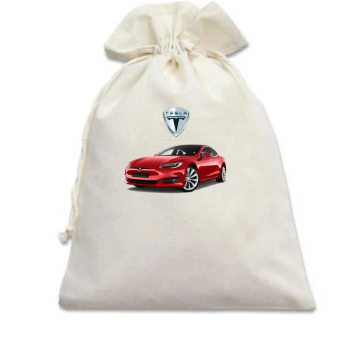 Подарунковий мішечок, Білий, Tesla Model S