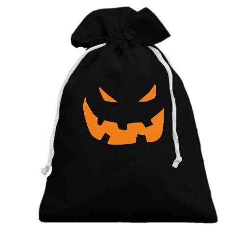 Подарочный мешочек, Черный, Halloween smile