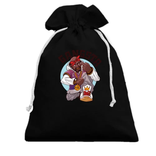 Подарочный мешочек, Черный, GANGSTA