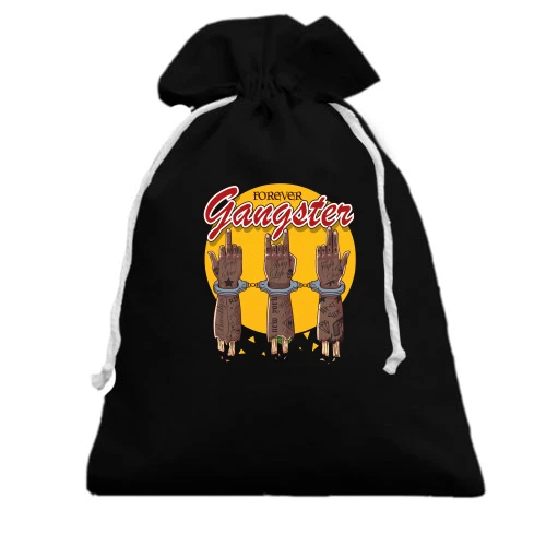 Подарочный мешочек, Черный, Forever gangster