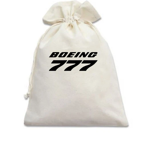 Подарунковий мішечок, білий, Boeing 777 лого
