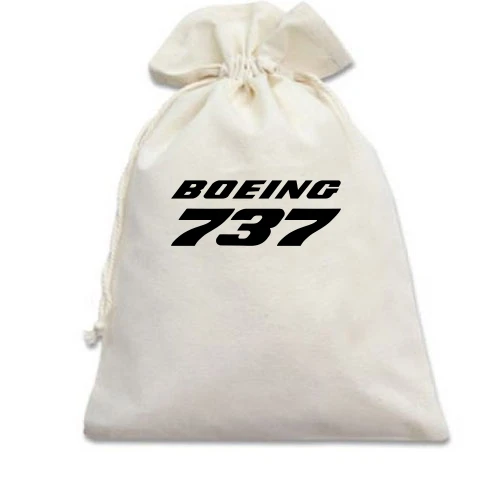 Подарунковий мішечок, білий, Boeing 737 лого