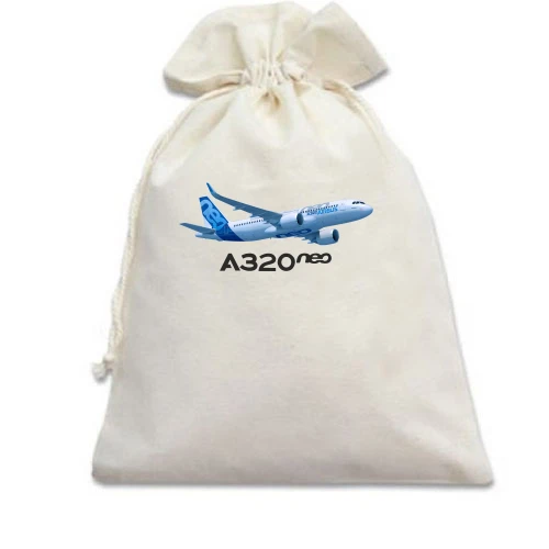 Подарунковий мішечок, білий, Airbus A320 neo
