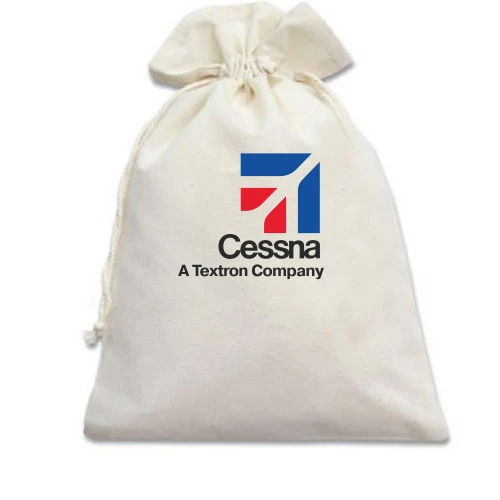 Подарочный мешочек, Белый, Cessna logo