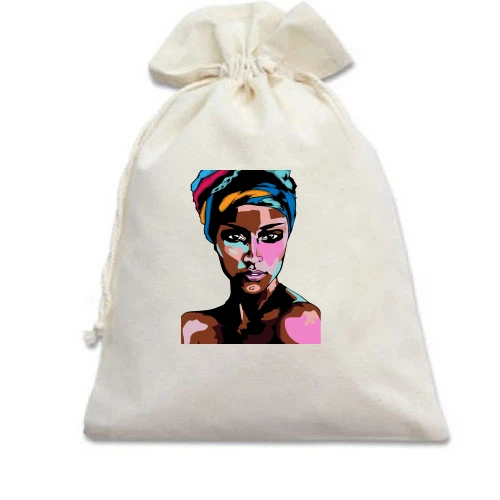 Подарунковий мішечок Woman portrait paint