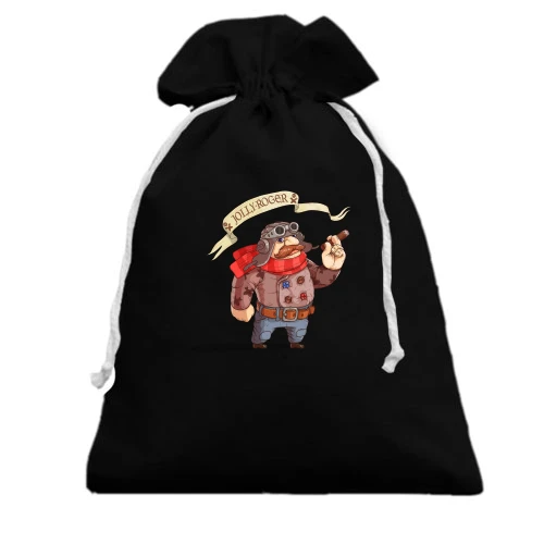 Подарочный мешочек, Черный, Jolly roger