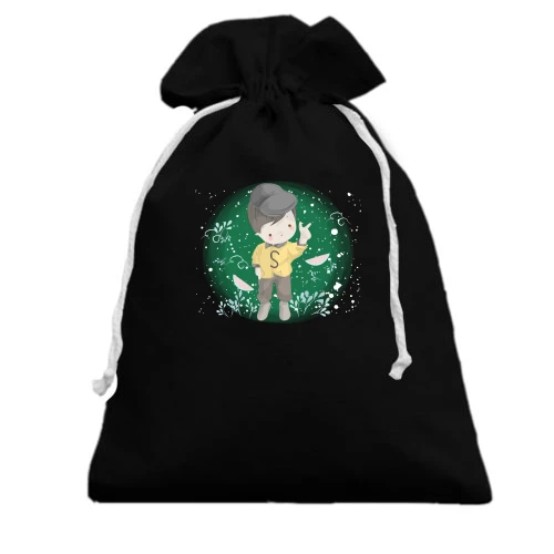 Подарунковий мішечок, Чорний, Kid boy in a cap