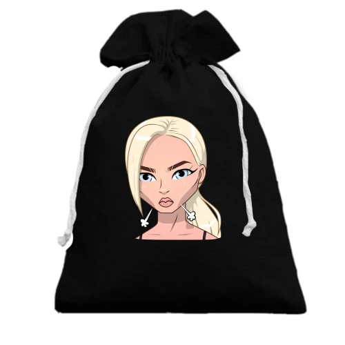 Подарунковий мішечок, Чорний, Art. Blonde angry