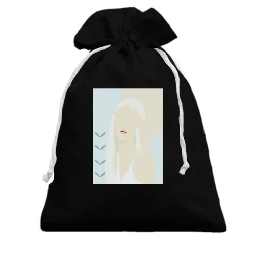 Подарочный мешочек, Черный, Blonde art ..