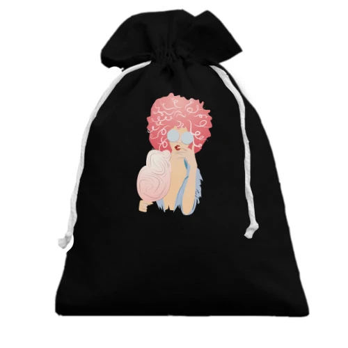 Подарочный мешочек, Черный, Cotton Candy Girl