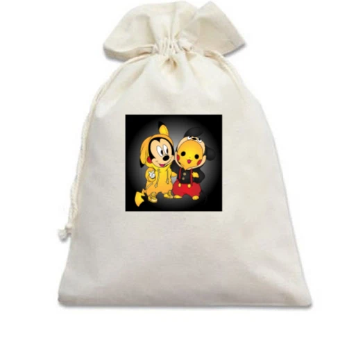 Подарочный мешочек Mickey mouse and pikachu