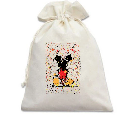 Подарунковий мішечок, Білий, Mickey mouse paint art
