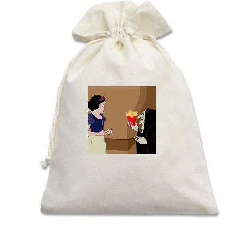 Подарунковий мішечок Snow White and French fries