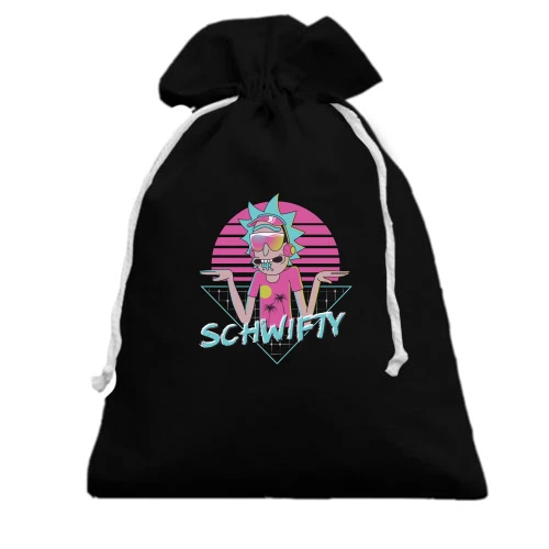 Подарочный мешочек, Черный, Rick schwifty