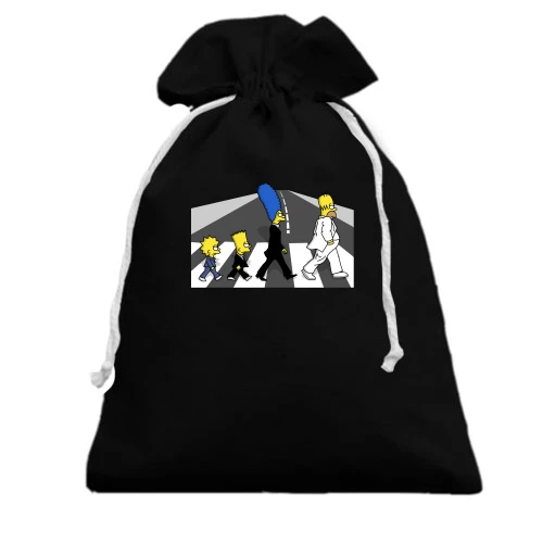 Подарунковий мішечок, Чорний, Simpsons black and white
