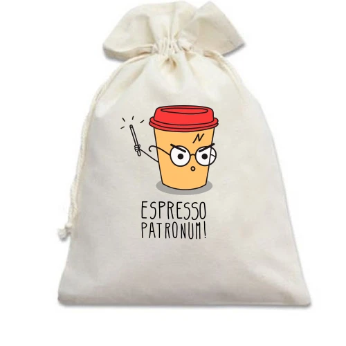 Подарочный мешочек, Белый, Espresso Patronum